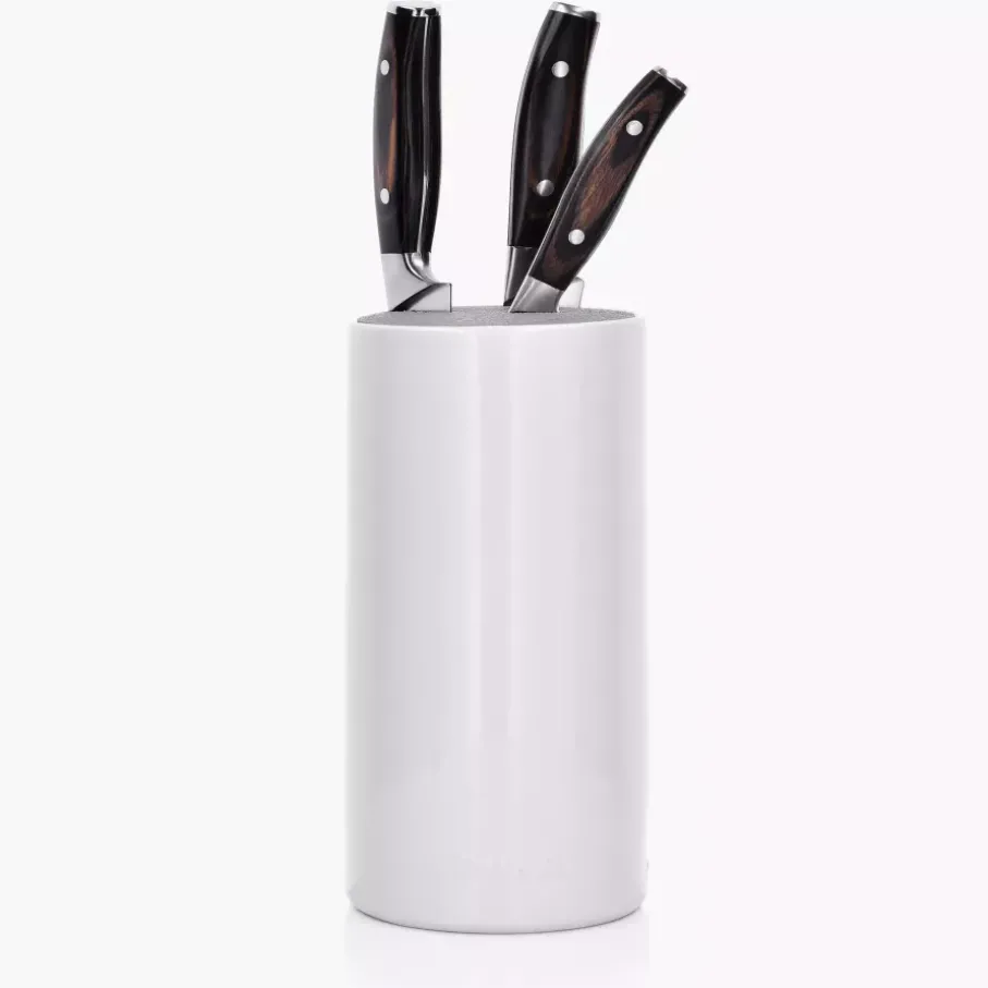 Blok na noże DUKA VIT 11x21 cm biały porcelana