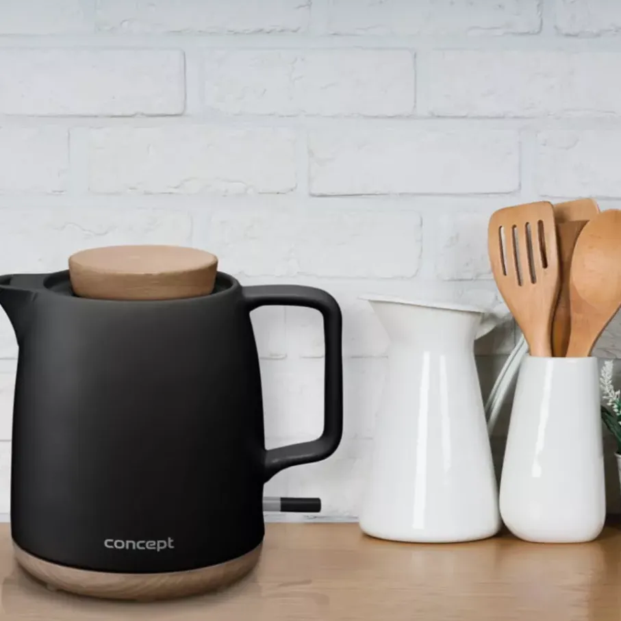 Czajnik elektryczny CONCEPT ELEGANT 1L ceramiczny czarny