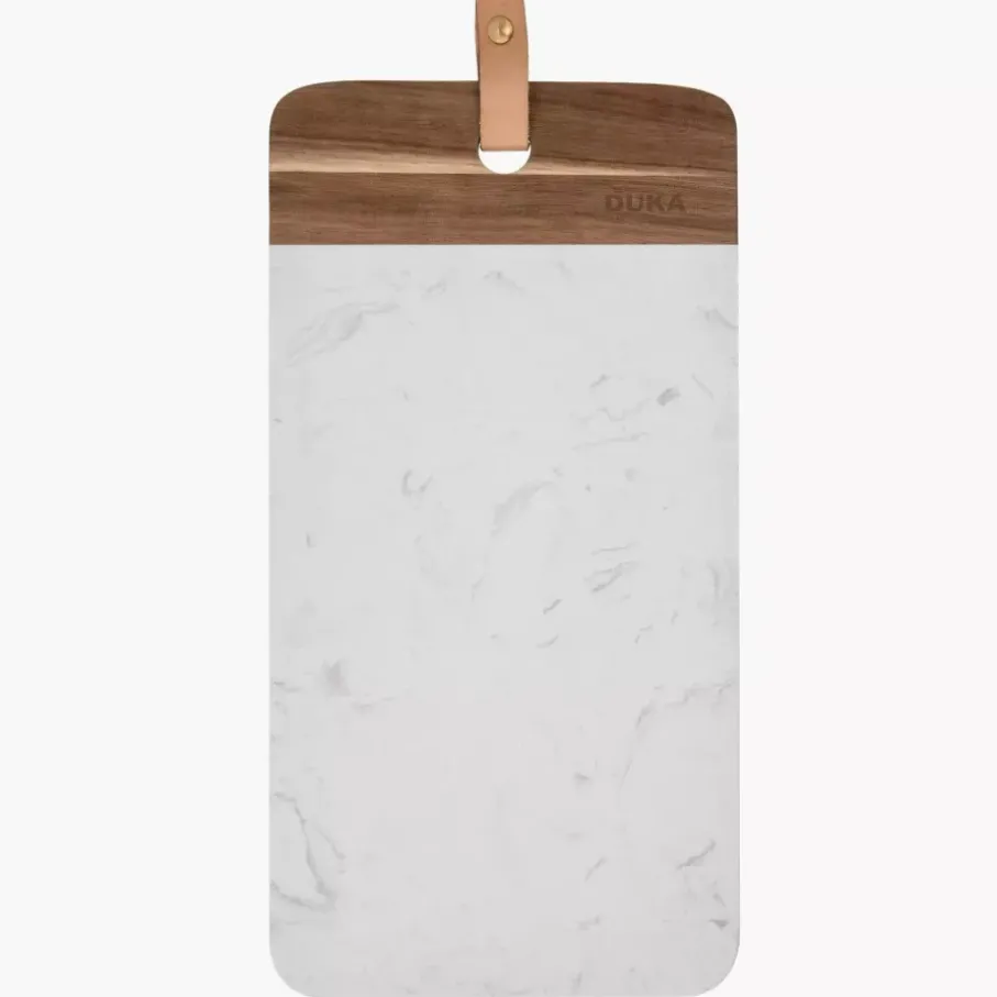 Deska do krojenia kuchenna DUKA TVILLING 35x18 cm biała kamienna