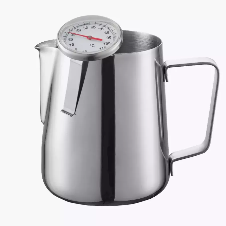 Dzbanek do mleka z termometrem DUKA BARISTA 600 ml srebrny stal nierdzewna