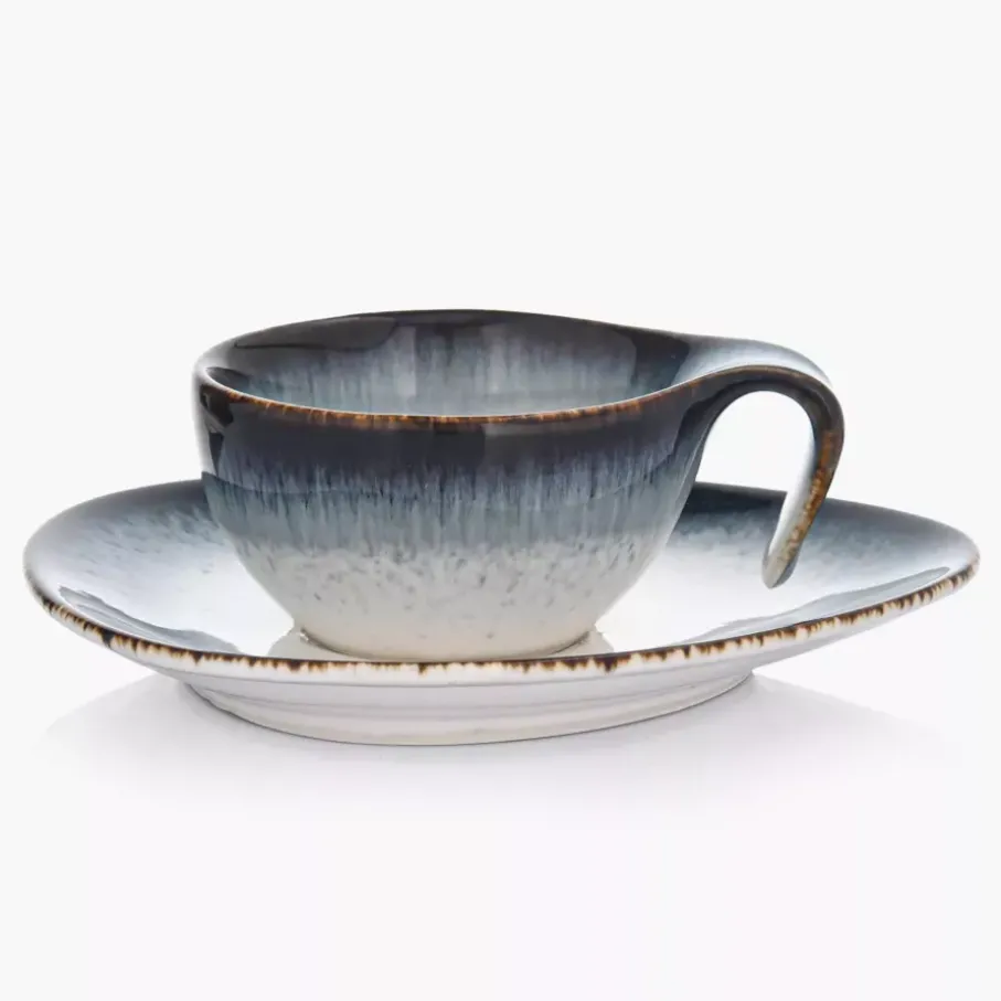 Filiżanka do espresso ze spodkiem DUKA TIME DIM 60 ml porcelanowa