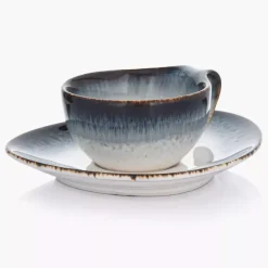 Filiżanka do espresso ze spodkiem DUKA TIME DIM 60 ml porcelanowa