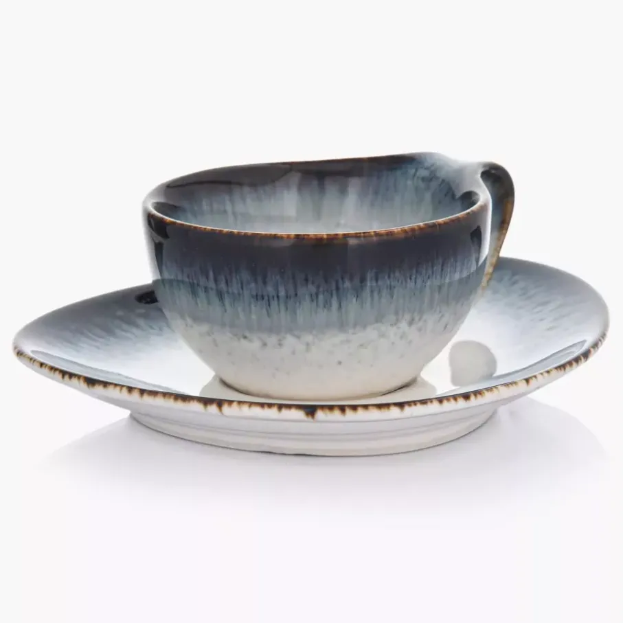 Filiżanka do espresso ze spodkiem DUKA TIME DIM 60 ml porcelanowa