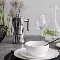 Filiżanka ze spodkiem DUKA EVERYDAY 250 ml biała porcelanowa