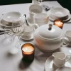 Filiżanka ze spodkiem DUKA FELICIA 200 ml biała porcelana