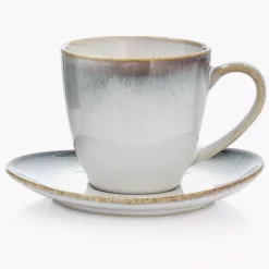 Filiżanka ze spodkiem DUKA FREJA 220 ml porcelana wielokolorowa