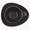 Filiżanka ze spodkiem DUKA TIME BLACK 150 ml grafitowa porcelanowa