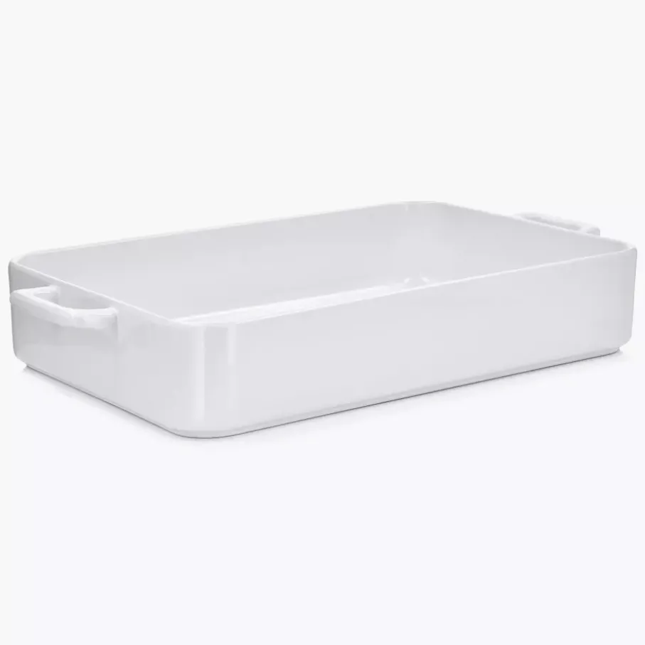 Forma do pieczenia prostokątna DUKA NIKLAS 36x22 cm biała kamionka