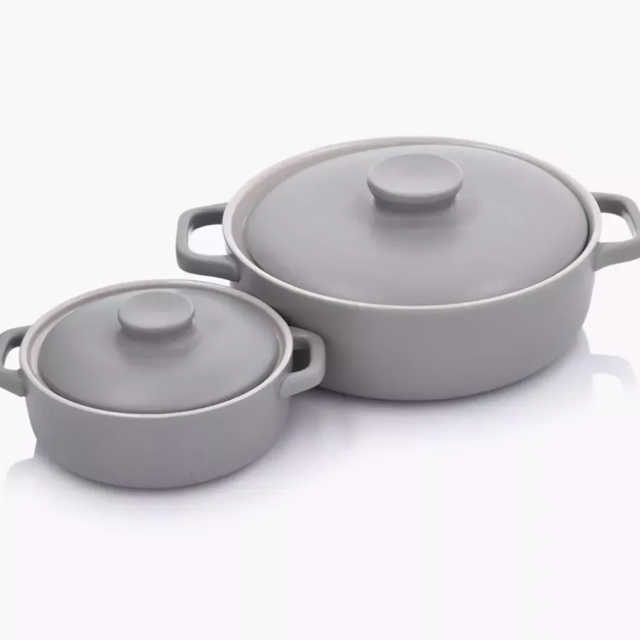 Forma do pieczenia zapiekania DUKA MANS 15.8 cm szara ceramiczna