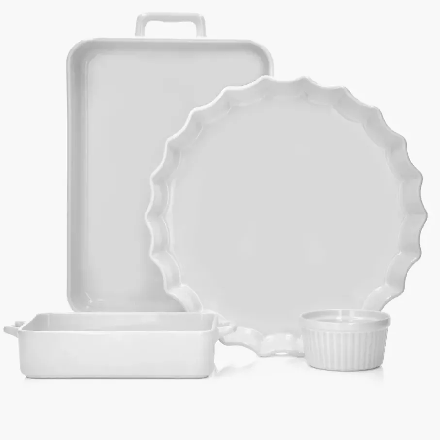 Forma do tarty okrągła DUKA NIKLAS 30 cm biała kamionka