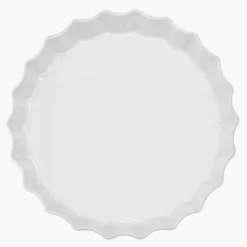 Forma do tarty okrągła DUKA NIKLAS 30 cm biała kamionka