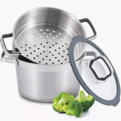 Garnek do gotowania na parze DUKA ESKIL 5200 ml srebrny stal nierdzewna