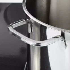 Garnek z pokrywą BERGHOFF HELIX 24 cm srebrny stalowy