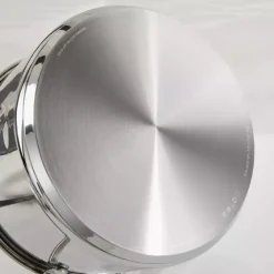Garnek z pokrywą BERGHOFF HELIX 24 cm srebrny stalowy