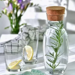 Karafka z korkiem naturalnym KROSNO PURE 1 l szklana