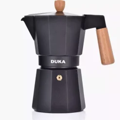 Kawiarka ciśnieniowa na 6 filiżanek DUKA TRYCK SCANDI czarna aluminium