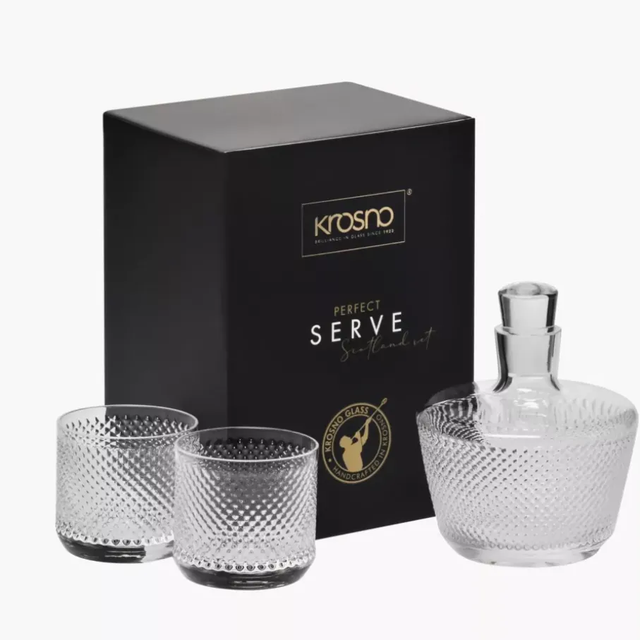 Komplet do whiskey KROSNO Perfect Serve Scotland karafka 750 ml i 2 szklanki 270 ml