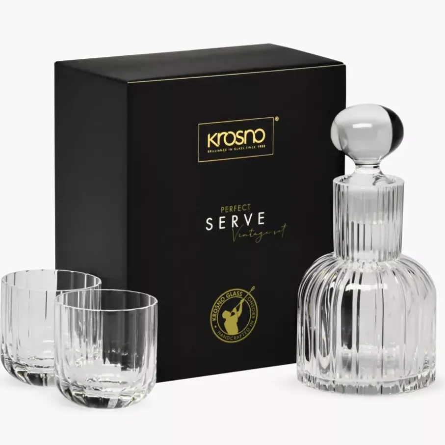Komplet do whiskey KROSNO Perfect Serve Vintage Karafka 650 ml i 2 szklanki 300 ml