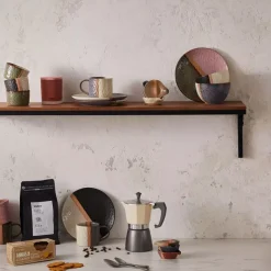 Kubek DUKA KRAFT 250 ml kremowy niebieski kamionkowy