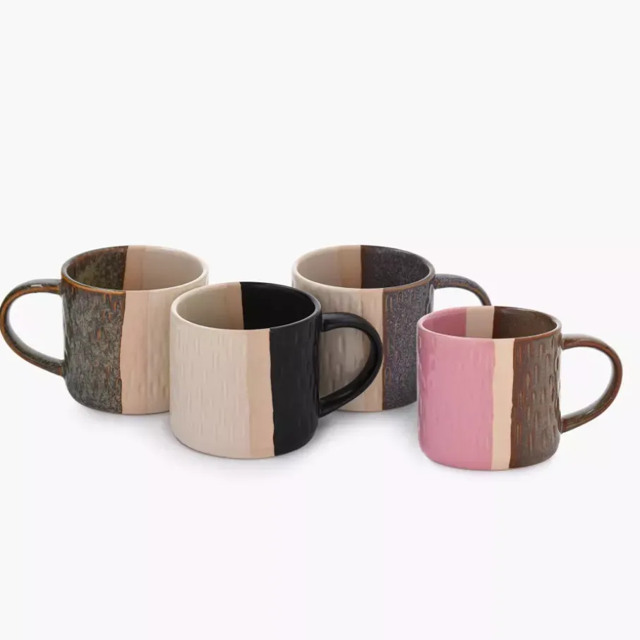 Kubek DUKA KRAFT 250 ml kremowy zielony kamionkowy