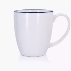 Kubek DUKA KROG 400 ml biały granatowy porcelana
