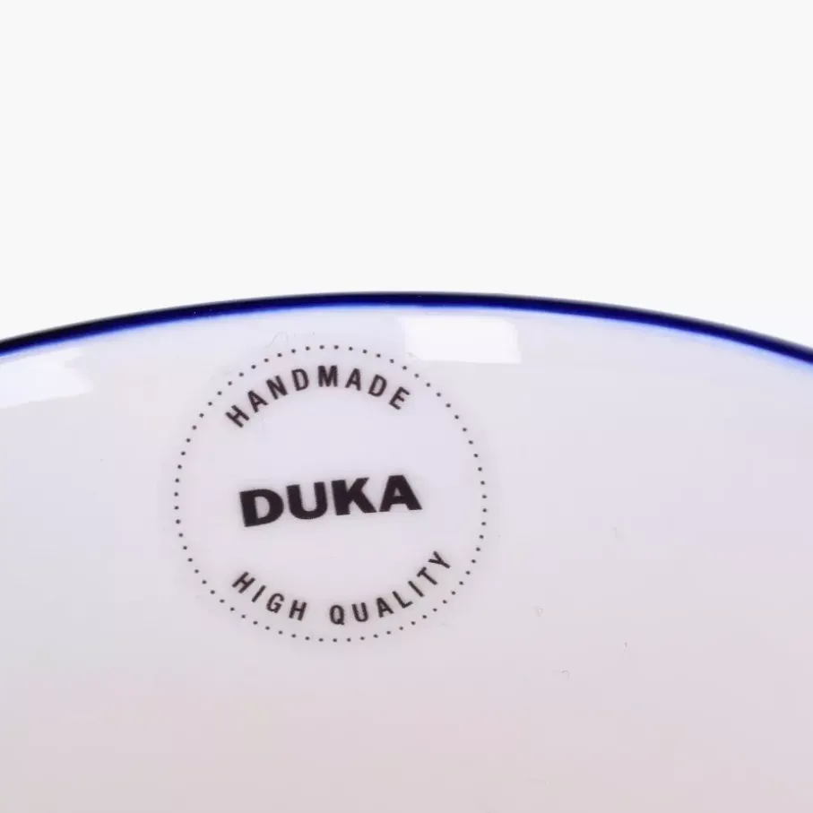 Kubek DUKA KROG 400 ml biały granatowy porcelana