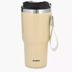 Kubek termiczny DUKA RESA 600 ml kremowy stalowy