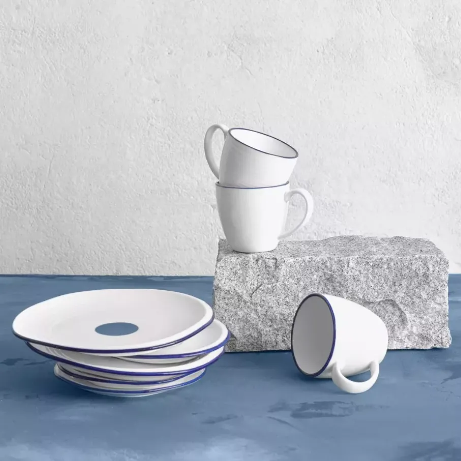 Misa sałatkowa DUKA KROG 2000 ml biała granatowa porcelana