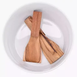 Misa sałatkowa ze sztućcami DUKA ACACIA 24 cm 3500 ml porcelana biała