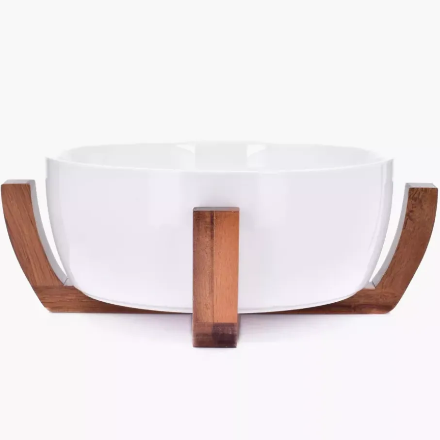 Misa sałatkowa z podstawą DUKA ACACIA 3000 ml biała porcelana
