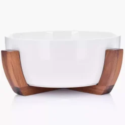 Misa sałatkowa z podstawą DUKA ACACIA 3000 ml biała porcelana