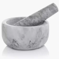 Moździerz kuchenny DUKA MARBLE 11,8x6,2 cm jasnoszary marmurowy