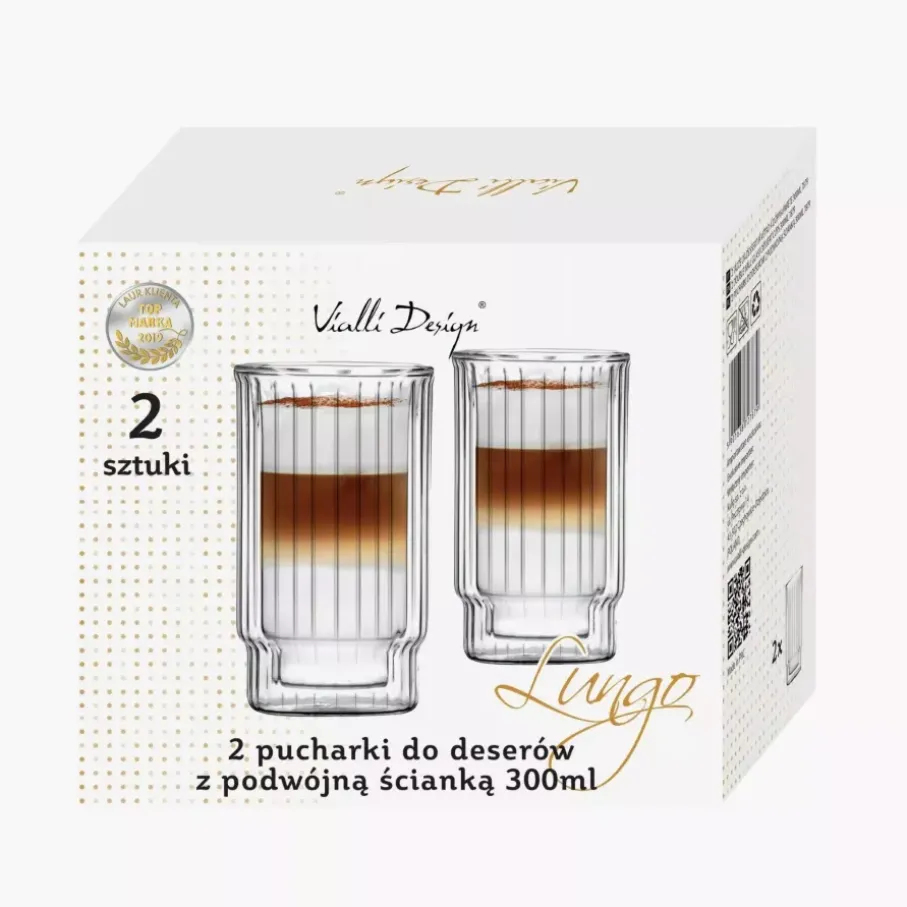Pucharki do lodów deserów VIALLI DESIGN LUNGO 2 szt. 300 ml