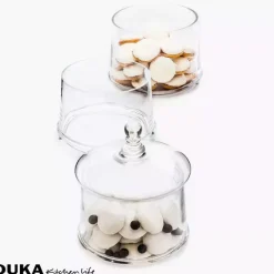 Słoik na ciastka DUKA CANDY 3-poziomowy 40 cm transparentny szkło