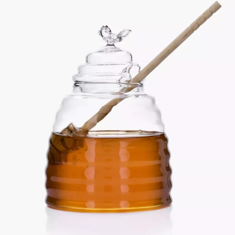 Słoik na miód z łyżeczką DUKA HONEY 500 ml szkło