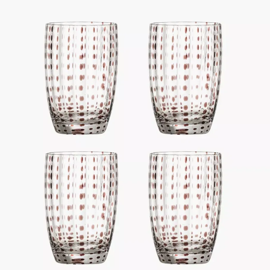 Szklanka 350ml zestaw 4 szt. BLOOMINGVILLE BRINLEY brązowa