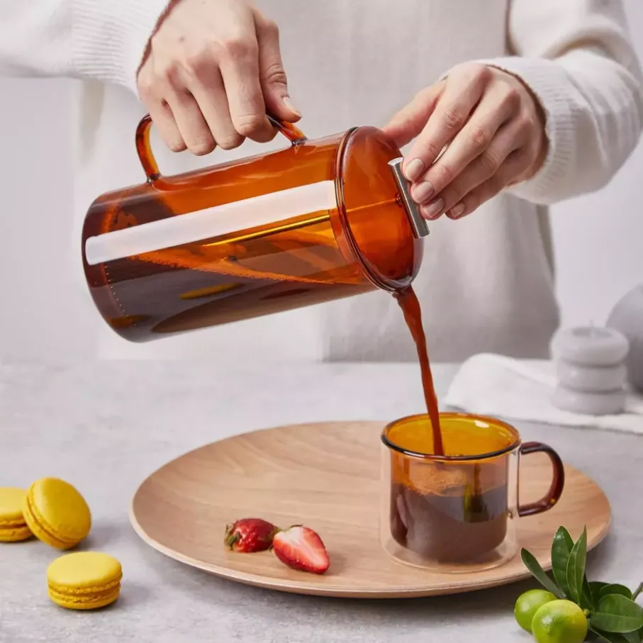Szklanki do kawy i herbaty DUKA FARG 2 szt. 250 ml bursztynowe szklane