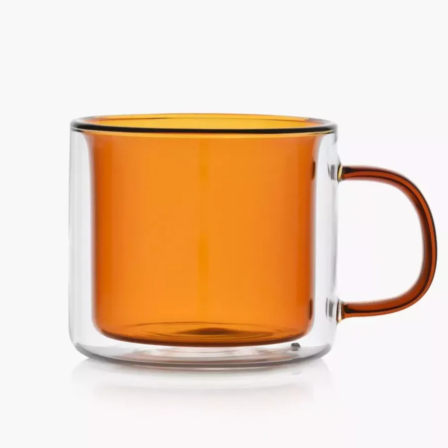 Szklanki do kawy i herbaty DUKA FARG 2 szt. 250 ml bursztynowe szklane