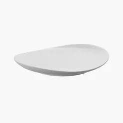 Talerz deserowy DUKA TIME 15x13 cm biały porcelana