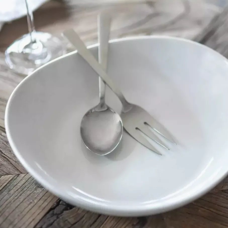 Talerz głęboki, bulionówka ze spodkiem DUKA TIME 450 ml biała