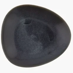 Talerz głęboki bulionówka ze spodkiem DUKA TIME BLACK 450 ml porcelanowy