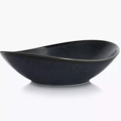 Talerz głęboki DUKA TIME BLACK 22 cm grafitowy porcelanowy
