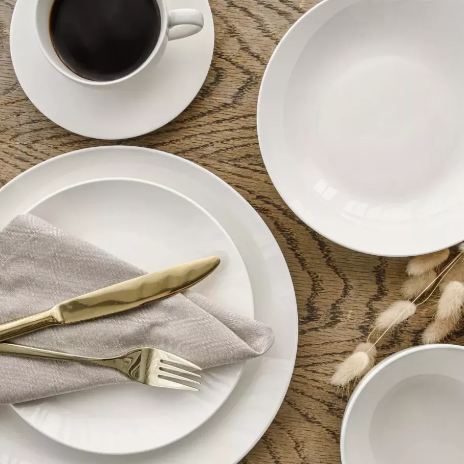 Talerz śniadaniowy DUKA EVERYDAY 20,5 cm biały porcelanowy