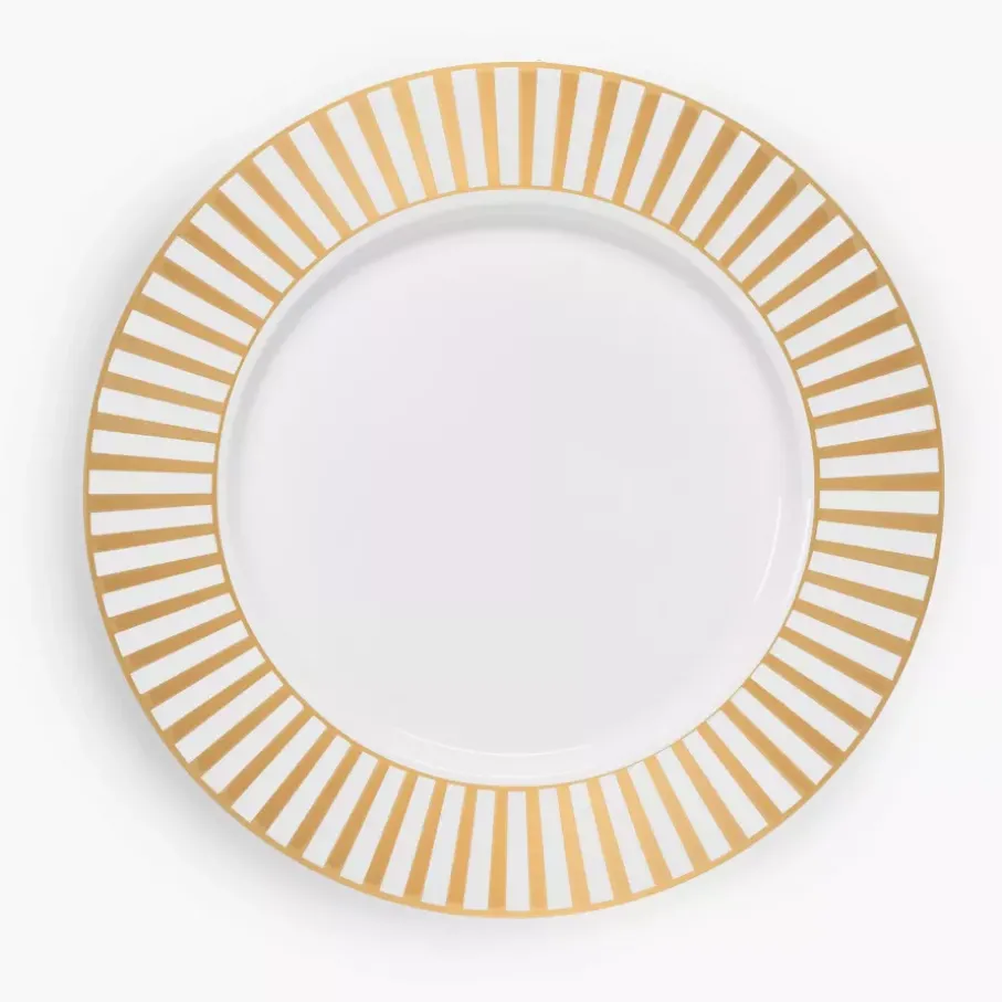 Talerz obiadowy DUKA GOLD 26.5 cm porcelanowy