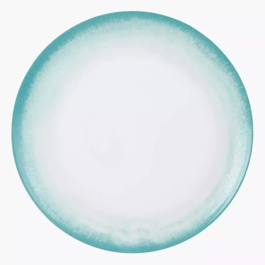 Talerz obiadowy DUKA SOLVIND 27.5 cm niebieski biały porcelanowy