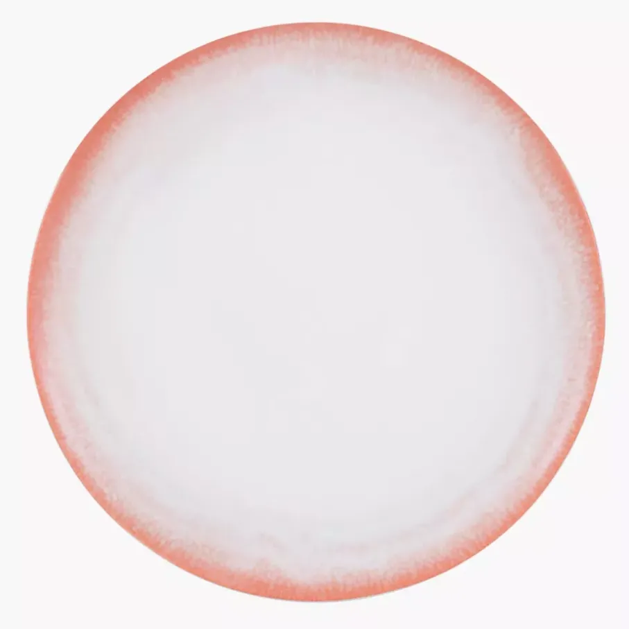 Talerz obiadowy DUKA SOLVIND 27.5 cm różowy biały porcelanowy