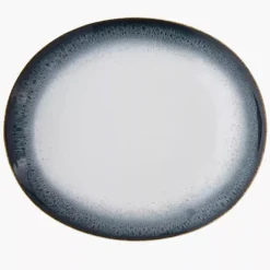 Talerz obiadowy DUKA TIME DIM 28x24 cm wielokolorowy porcelanowy