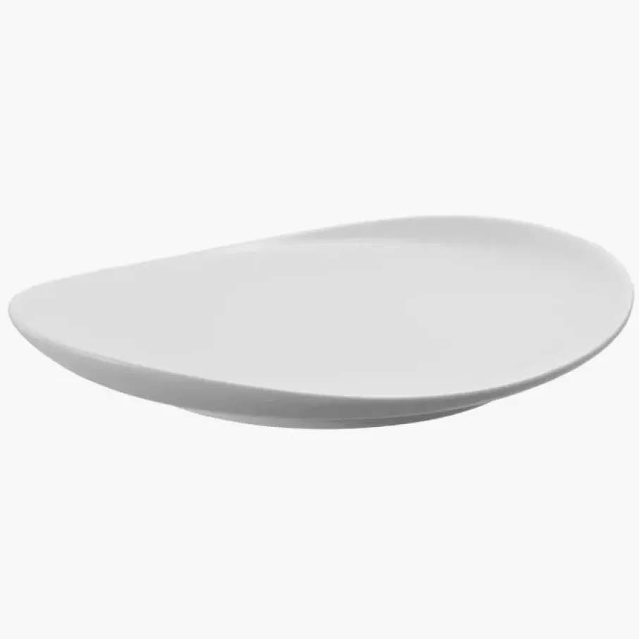 Talerz obiadowy DUKA TIME 28x24 cm biały porcelana