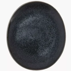 Talerzyk talerz deserowy DUKA TIME BLACK 15x13 cm grafitowy porcelanowy