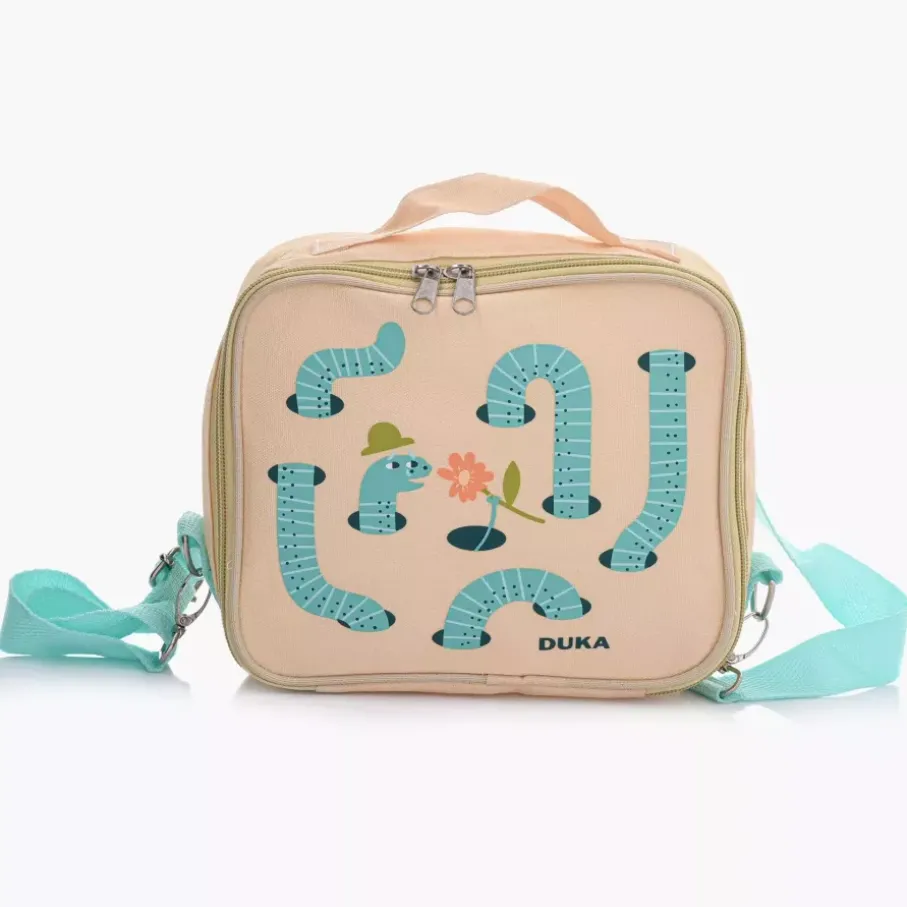Torba termiczna na lunch robak DUKA MINI 22x19x8 cm żółta zielona
